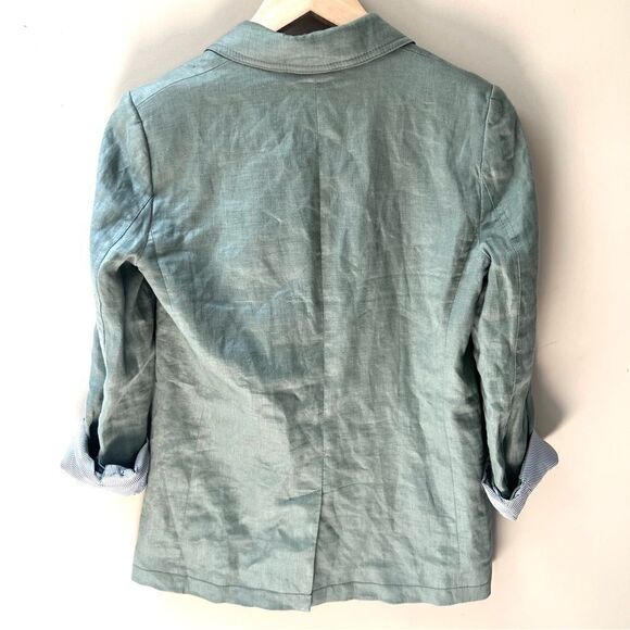 J Crew olive green linen blazer   Sz 00 ( 2) - Picture 5 of 6